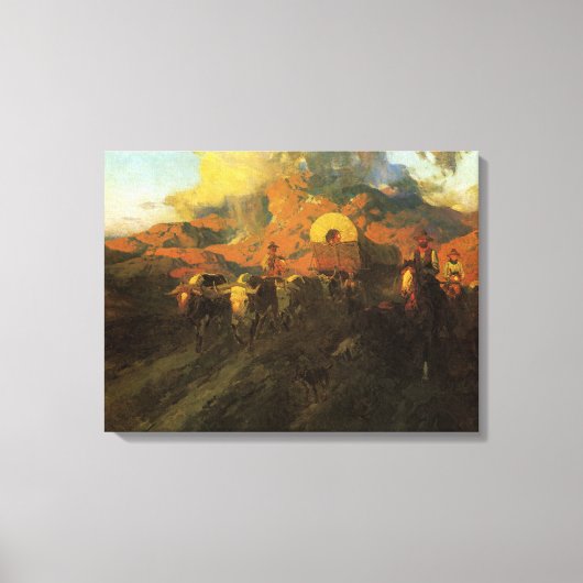  Amerikaans Westen, Overland Trail van Johnson Canvas Afdruk (Voorkant)