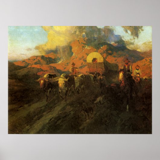  Amerikaans Westen, Overland Trail van Johnson Poster (Voorkant)