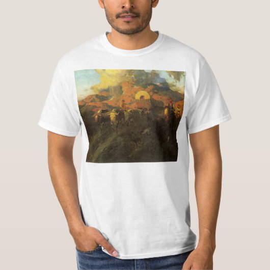  Amerikaans Westen, Overland Trail van Johnson T-shirt (Voorkant)