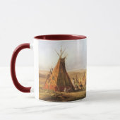 -Amerikaans Westen, Teepees op Plain door Bodmer Mok (Links)