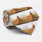 -Amerikaans Westen, Teepees op Plain door Bodmer Stropdas (Opgerold)