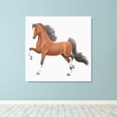 Amerikaans zadelras Gaaited Paard Verpakt Canvas (Insitu (Houten vloer))