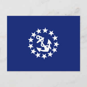 Amerikaans zeezeilschip blauw decor briefkaart