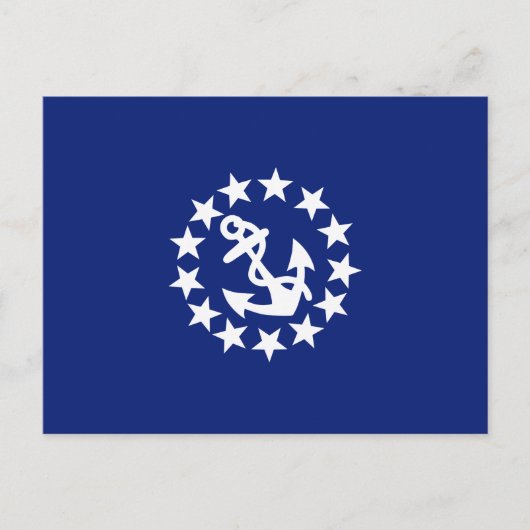 Amerikaans zeezeilschip blauw decor briefkaart (Voorkant)