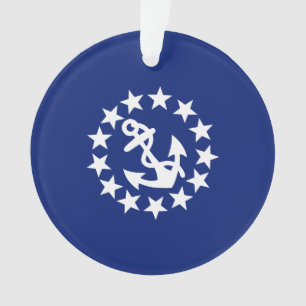 Amerikaans zeezeilschip blauw decor ornament