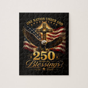 Amerikaanse 250e verjaardag Patriottische VS 4 jul Legpuzzel