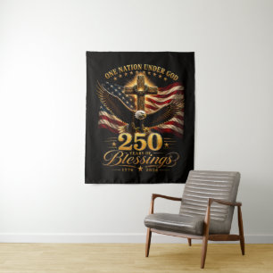 Amerikaanse 250e verjaardag Patriottische VS 4 jul Wandkleed