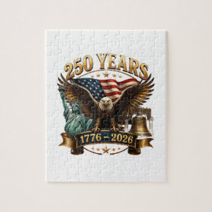 Amerikaanse 250e verjaardag USA Patriottisch 4 jul Legpuzzel