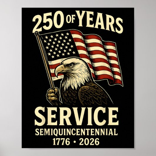 Amerikaanse 250ste Jubileum Patriotic U Poster (Voorkant)