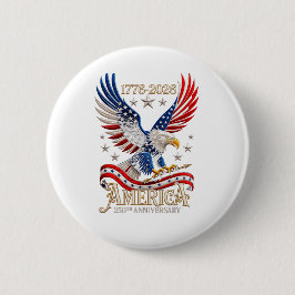 Amerikaanse 250ste verjaardag Adelaar Ronde Button 5,7 Cm