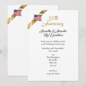 Amerikaanse 50ste trouwdag kaart (Voorkant / Achterkant)