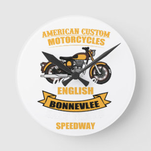 Amerikaanse aangepaste motorfiets Bonneville Speed Ronde Klok