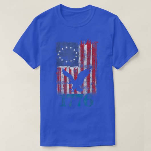 Amerikaanse adelaar 1776 t-shirt (Design voorkant)