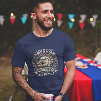 Amerikaanse Adelaar 250 Jaar Onafhankelijkheidsvie T-shirt