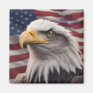Amerikaanse Adelaar 2 inch vierkante magneet