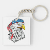 Amerikaanse adelaar 4 juli sleutelhanger (Achterkant)