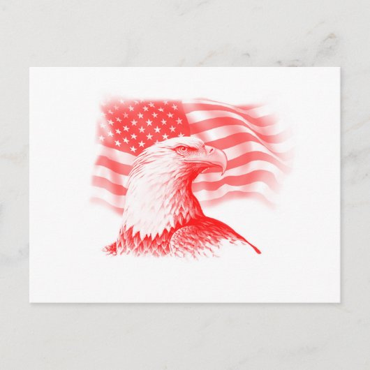 Amerikaanse Adelaar Briefkaart (Voorkant)