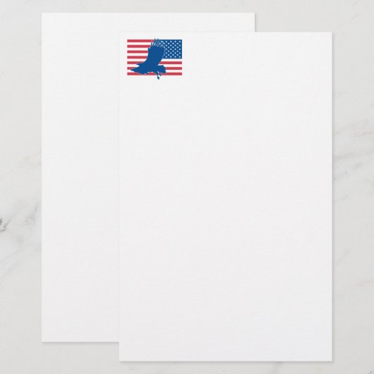 Amerikaanse adelaar briefpapier (Voorkant / Achterkant)