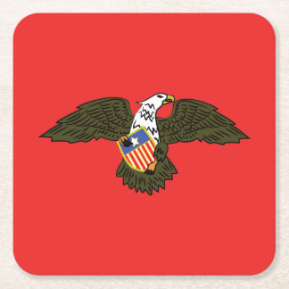 Amerikaanse Adelaar Crest God Bewapent de Patriot  Vierkante Kartonnen Onderzetter