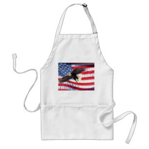 Amerikaanse adelaar en vlag Apron Standaard Schort