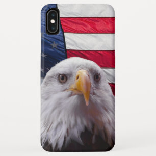 Amerikaanse adelaar en vlag iPhone XS max hoesje