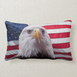 Amerikaanse adelaar en vlag kussen
