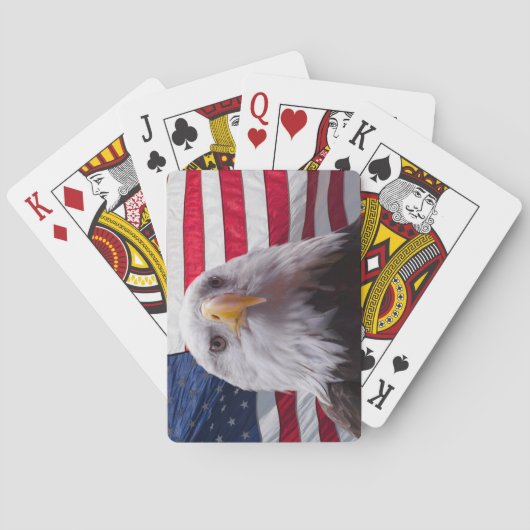 Amerikaanse adelaar en vlag pokerkaarten (Achterkant)