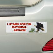 Amerikaanse adelaar ik sta voor het Anthem Red Bla Bumpersticker (Op auto)