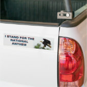 Amerikaanse adelaar ik sta voor het volkslied bumpersticker (Op Truck)