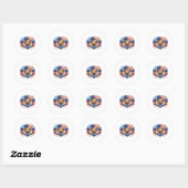 Amerikaanse adelaar kale adelaar ronde sticker (Vel)