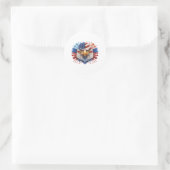 Amerikaanse adelaar kale adelaar ronde sticker (Tas)