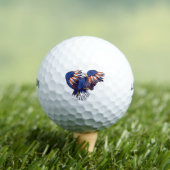 Amerikaanse adelaar met Amerikaanse vlag Golfballen (Insitu Shirt)