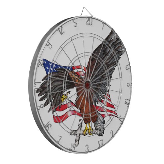 Amerikaanse adelaar met kruis dartbord (Voorkant Links)