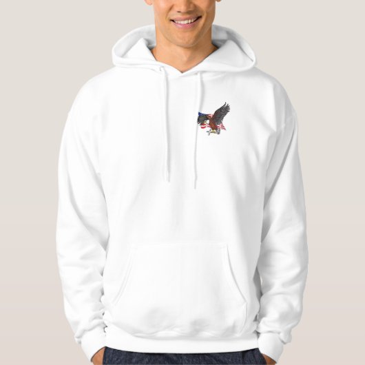 Amerikaanse adelaar met kruis hoodie (Voorkant)