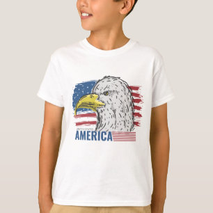 Amerikaanse adelaar met vlag T-Shirt