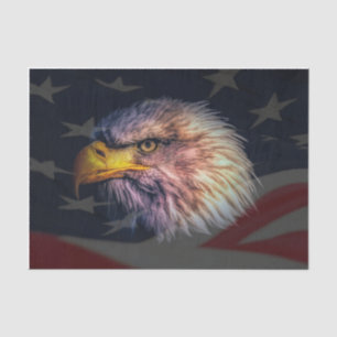 Amerikaanse adelaar met vlag tissuepapier