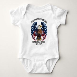 Amerikaanse Adelaar met Vlaggenvleugels 1776-2026 Romper