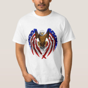Amerikaanse adelaar met VS vlag op vleugels T-shirt
