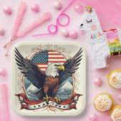 Amerikaanse adelaar papieren bordje (Feest)
