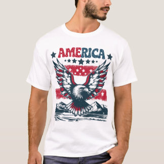 Amerikaanse adelaar patriottisch t-shirt