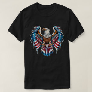 Amerikaanse adelaar Patriottische Amerikaanse vlag T-shirt