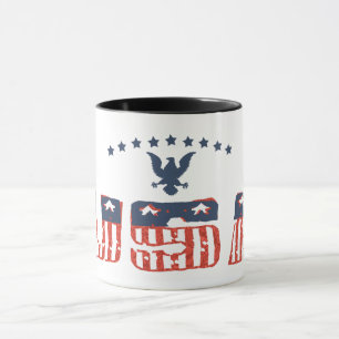 Amerikaanse Adelaar Patriottische Grunge Versie Mo Mok