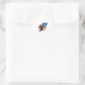 amerikaanse adelaar ronde sticker (Tas)