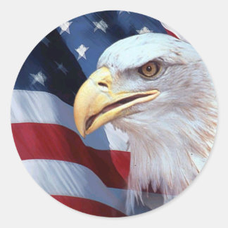 Amerikaanse adelaar ronde sticker