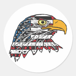 Amerikaanse adelaar ronde sticker
