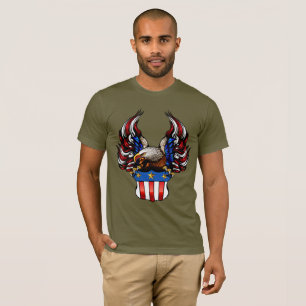 Amerikaanse Adelaar, Rood Wit & Blauw, Patriot, T-shirt