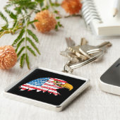 Amerikaanse adelaar sleutelhanger (Zijkant)