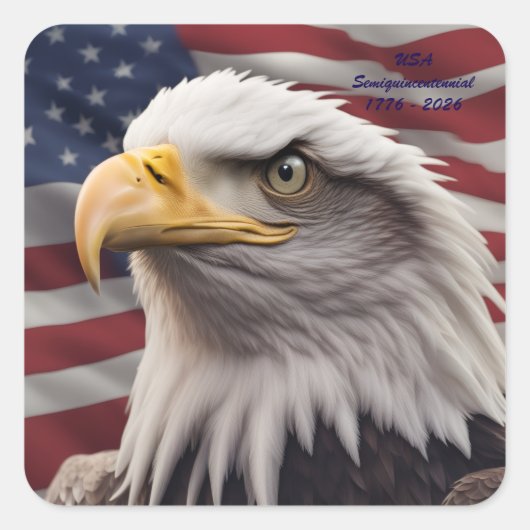 Amerikaanse Adelaar Sticker (Voorkant)