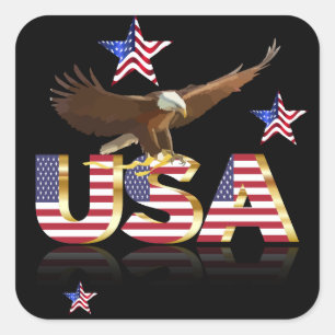 Amerikaanse adelaar vierkante sticker