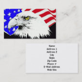 Amerikaanse adelaar visitekaartje (Voorkant / Achterkant)